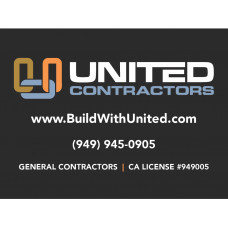 United Contractors Sign, California License, Black, 96" x 72"