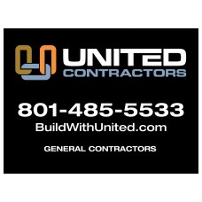 United Contractors Sign, Black, 96" x 72"