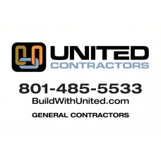 United Contractors Sign, White, 72" x 48"