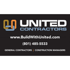 United Contractors Sign, Utah, Black, 72" x 48"